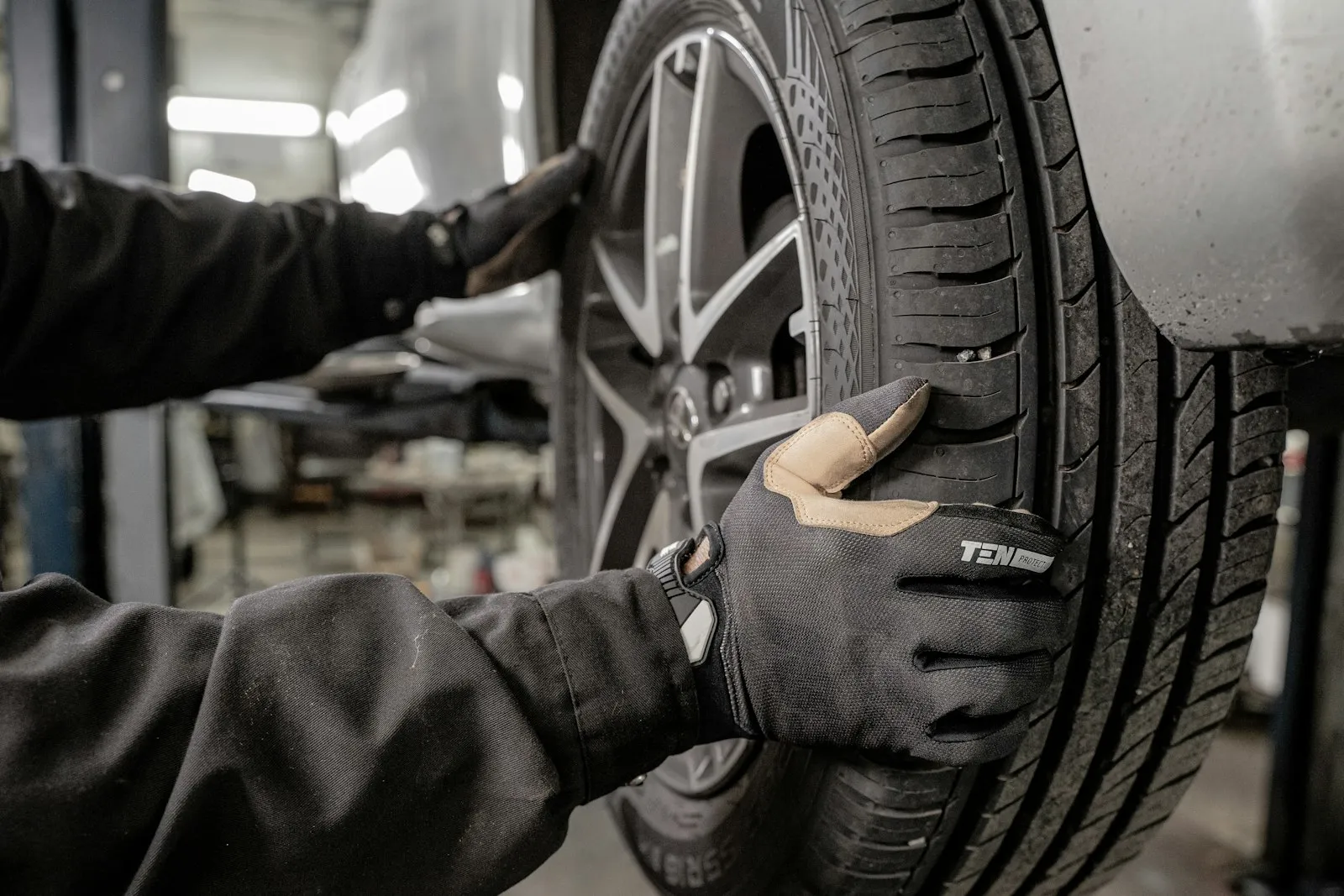 Tire and wheel service in the shop